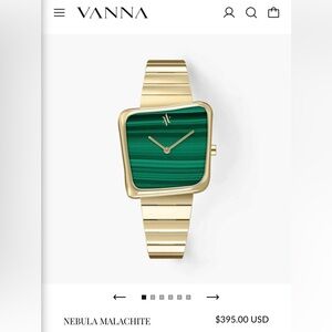 Vanna Women's Gold Watch with Green Dial